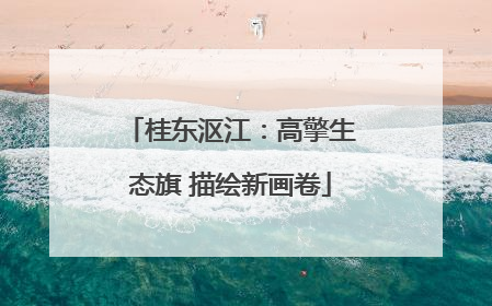 桂东沤江：高擎生态旗 描绘新画卷