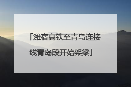 潍宿高铁至青岛连接线青岛段开始架梁