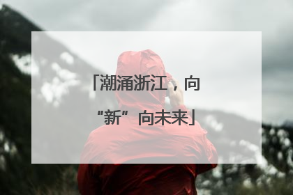 潮涌浙江，向“新”向未来