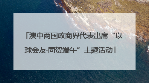 澳中两国政商界代表出席“以球会友·同贺端午”主题活动