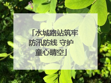 水城路站筑牢防汛防线 守护童心晴空
