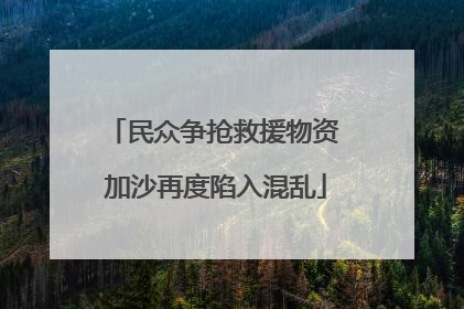 民众争抢救援物资 加沙再度陷入混乱