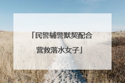 民警辅警默契配合 营救落水女子