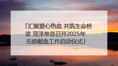 汇聚爱心热血 共筑生命桥梁 菏泽单县召开2025年无偿献血工作启动仪式