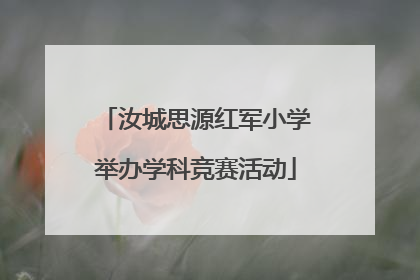 汝城思源红军小学举办学科竞赛活动