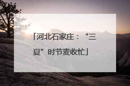 河北石家庄：“三夏”时节麦收忙