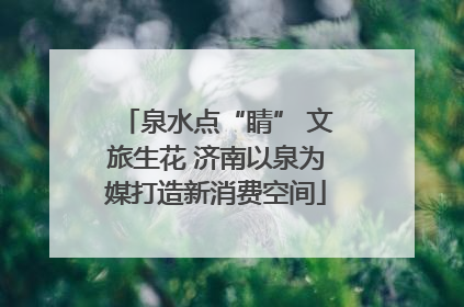 泉水点“睛” 文旅生花 济南以泉为媒打造新消费空间