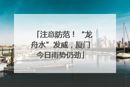 注意防范！“龙舟水”发威，厦门今日雨势仍劲