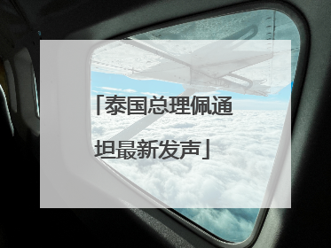 泰国总理佩通坦最新发声