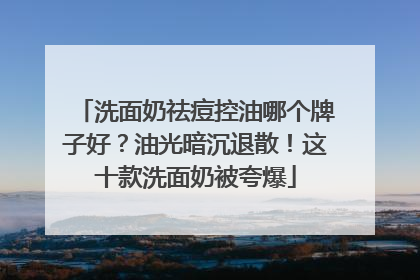 洗面奶祛痘控油哪个牌子好？油光暗沉退散！这十款洗面奶被夸爆