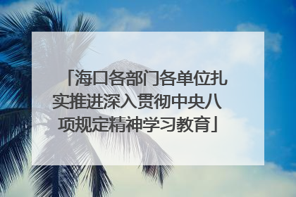 海口各部门各单位扎实推进深入贯彻中央八项规定精神学习教育