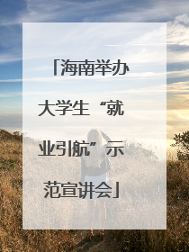 海南举办大学生“就业引航”示范宣讲会