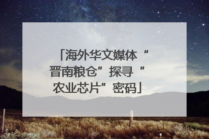 海外华文媒体“晋南粮仓”探寻“农业芯片”密码