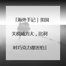 海外手记｜美国关税威力大，比利时巧克力都害怕
