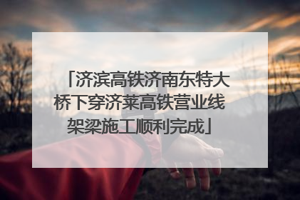 济滨高铁济南东特大桥下穿济莱高铁营业线架梁施工顺利完成