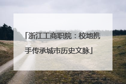 浙江工商职院：校地携手传承城市历史文脉