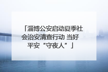 淄博公安启动夏季社会治安清查行动 当好平安“守夜人”