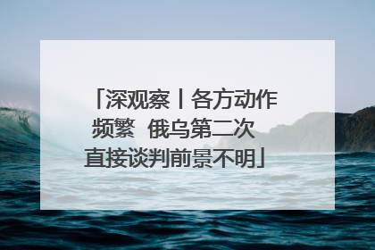 深观察丨各方动作频繁  俄乌第二次直接谈判前景不明