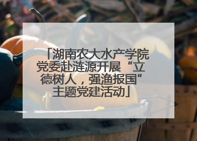 湖南农大水产学院党委赴涟源开展“立德树人，强渔报国”主题党建活动