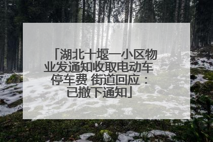 湖北十堰一小区物业发通知收取电动车停车费 街道回应：已撤下通知