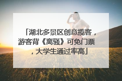 湖北多景区创意揽客，游客背《离骚》可免门票，大学生通过率高