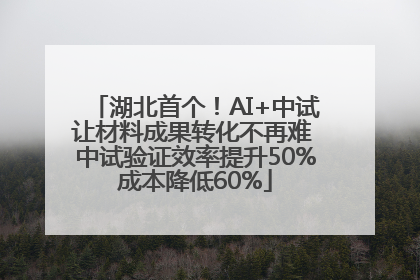 湖北首个！AI+中试让材料成果转化不再难 中试验证效率提升50%成本降低60%