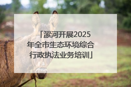 漯河开展2025年全市生态环境综合行政执法业务培训