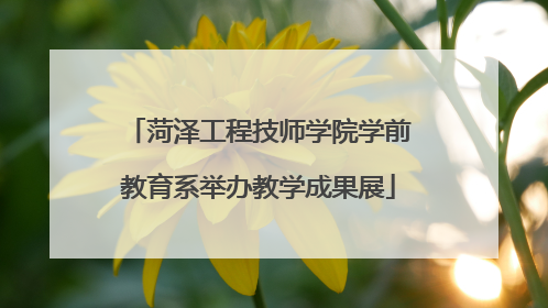 菏泽工程技师学院学前教育系举办教学成果展