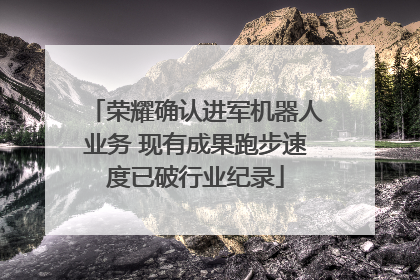 荣耀确认进军机器人业务 现有成果跑步速度已破行业纪录