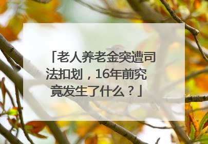 老人养老金突遭司法扣划，16年前究竟发生了什么？