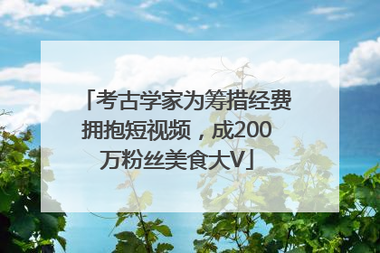 考古学家为筹措经费拥抱短视频，成200万粉丝美食大V