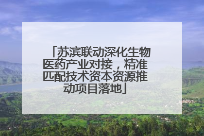 苏滨联动深化生物医药产业对接，精准匹配技术资本资源推动项目落地