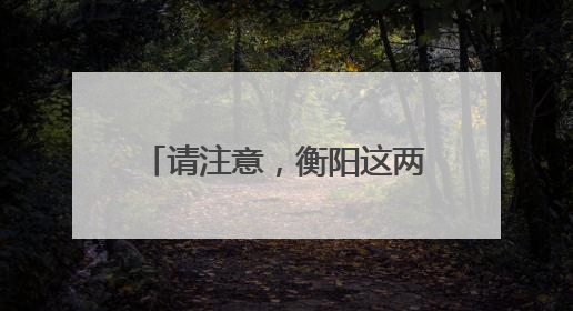 请注意，衡阳这两处路口已优化调整