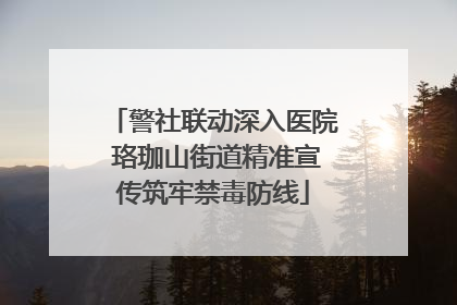 警社联动深入医院 珞珈山街道精准宣传筑牢禁毒防线