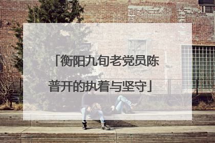 衡阳九旬老党员陈普开的执着与坚守