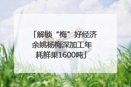 解锁“梅”好经济 余姚杨梅深加工年耗鲜果1600吨