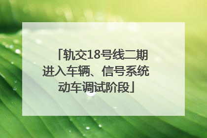 轨交18号线二期进入车辆、信号系统动车调试阶段