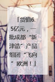 货值6.5亿元，一批成都“新津造”产品组团“飞向”欧洲！