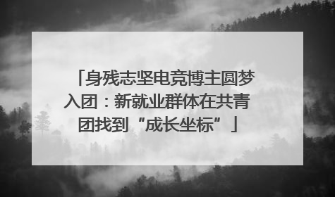 身残志坚电竞博主圆梦入团：新就业群体在共青团找到“成长坐标”