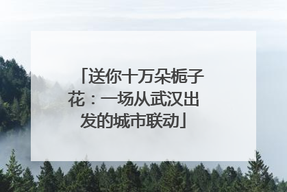 送你十万朵栀子花：一场从武汉出发的城市联动