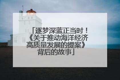 逐梦深蓝正当时！《关于推动海洋经济高质量发展的提案》背后的故事