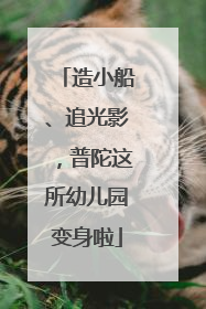 造小船、追光影，普陀这所幼儿园变身啦
