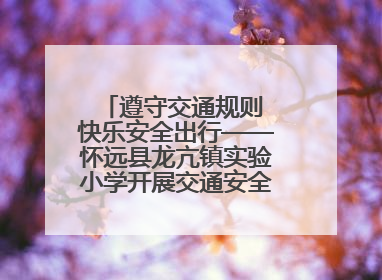 遵守交通规则 快乐安全出行——怀远县龙亢镇实验小学开展交通安全教育宣讲活动