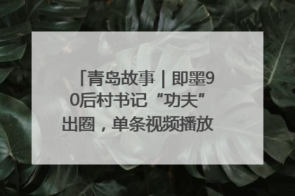 青岛故事｜即墨90后村书记“功夫”出圈，单条视频播放量过600万