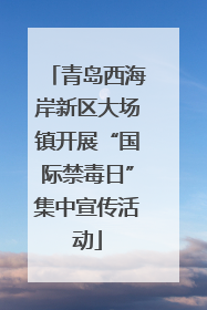 青岛西海岸新区大场镇开展“国际禁毒日”集中宣传活动