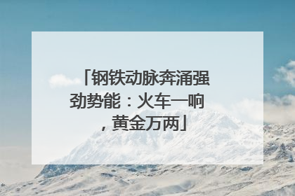 钢铁动脉奔涌强劲势能：火车一响，黄金万两