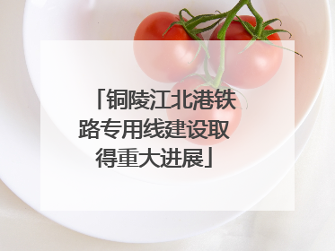 铜陵江北港铁路专用线建设取得重大进展