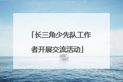 长三角少先队工作者开展交流活动