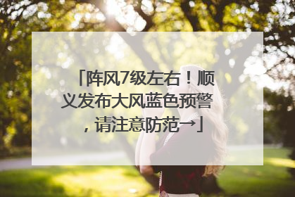 阵风7级左右！顺义发布大风蓝色预警，请注意防范→