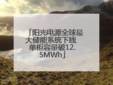 阳光电源全球最大储能系统下线 单柜容量破12.5MWh